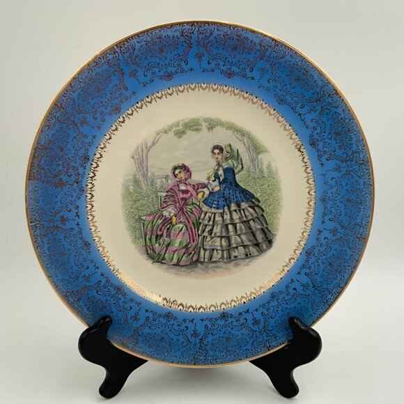 Vintage Victorian Century by Salem China Dinner Plate Made in USA 23k Gold - Picture 4 of 7